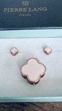 Pierre Lang Schmuck Set Ohrringe Ohrstecker + Anhänger rosé Gold Emaille