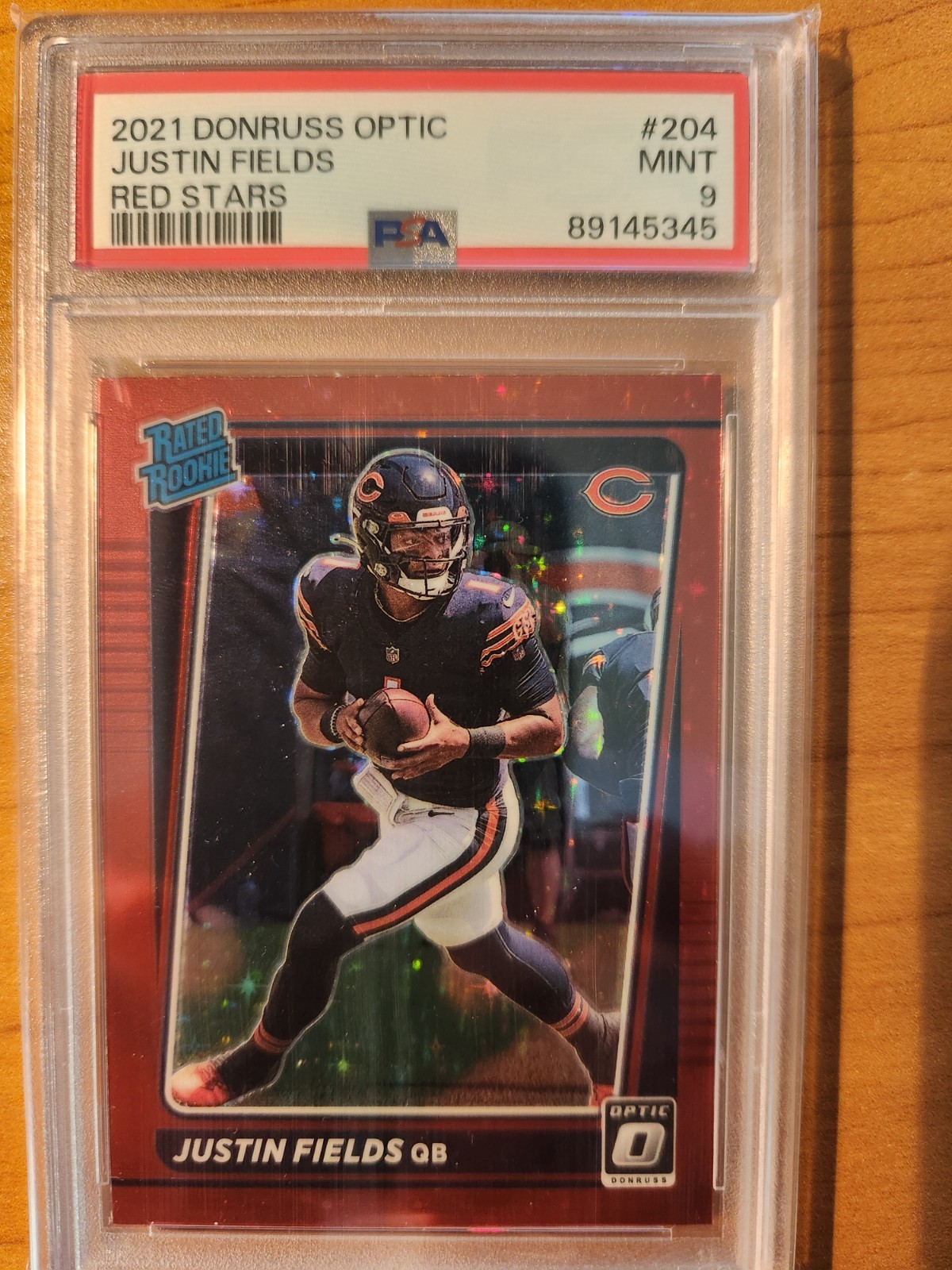 2021 Justin Fields Panini Donruss Optic Red Stars #204 PSA 9