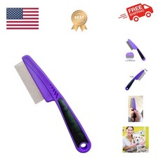 Flea Comb with Rubber Handle, Flea and Tick Combs for Dogs & Cats, Fine Tooth...