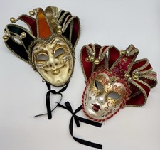 Pair-Hand Painted Venetian Masks Made in Venice Italy La Maschera del Galeone
