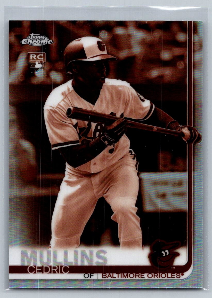 Cedric Mullins 52 2019 Topps Chrome RC Sepia Refractor Rookie Orioles Card