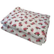 Betsey Johnson Queen Sheet Set Roses Pink White Floral 100 Cotton OEKO-TEX