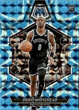2023-24 Panini Mosaic #247 Dariq Whitehead Reactive Blue Brooklyn Nets