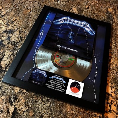 METALLICA ( Ride The Lightning ) Platinum Music Award Vinyl LP Record CD