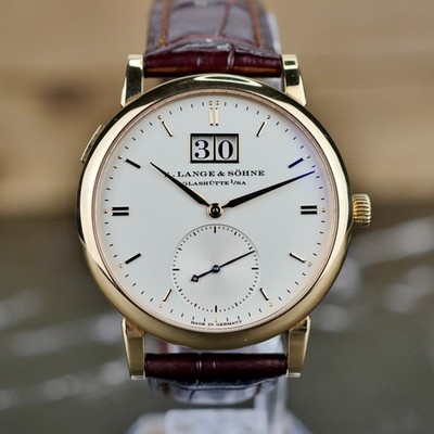 A. Lange & Sohne Saxonia Automatic 315.032 18K Rose Gold 37mm Big Date Watch