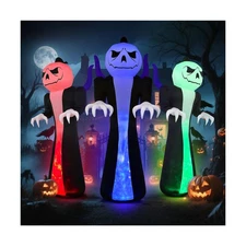 VINGLI 12FT Giant Halloween Inflatable Blow Up Decorations, Grim Reaper with ...