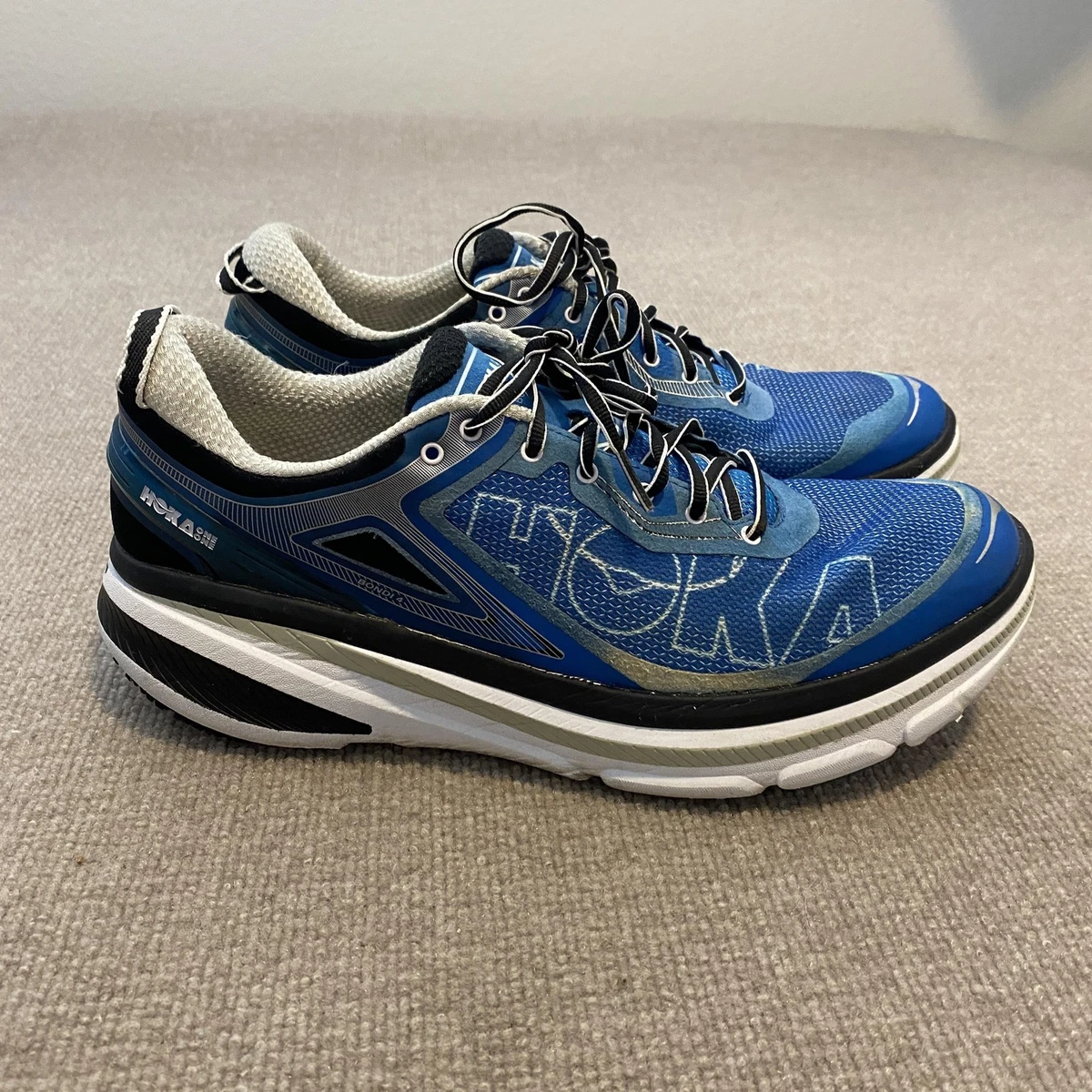 Hoka One One Bondi 5 Mens Running Shoes Grey Navy Gold 1014757 CGMN Size 11.5 Hoka One One Bondi 5 Sneakers for Men for Sale | Shop Men main image 4