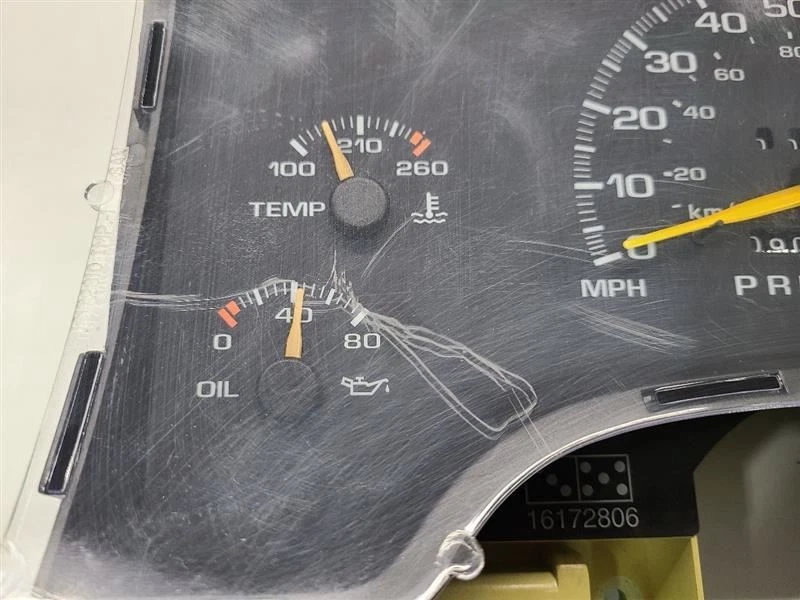 95 CHEVROLET S10 BLAZER SPEEDOMETER CLUSTER WO TACHOMETER OEM AT Foto 2 de 4