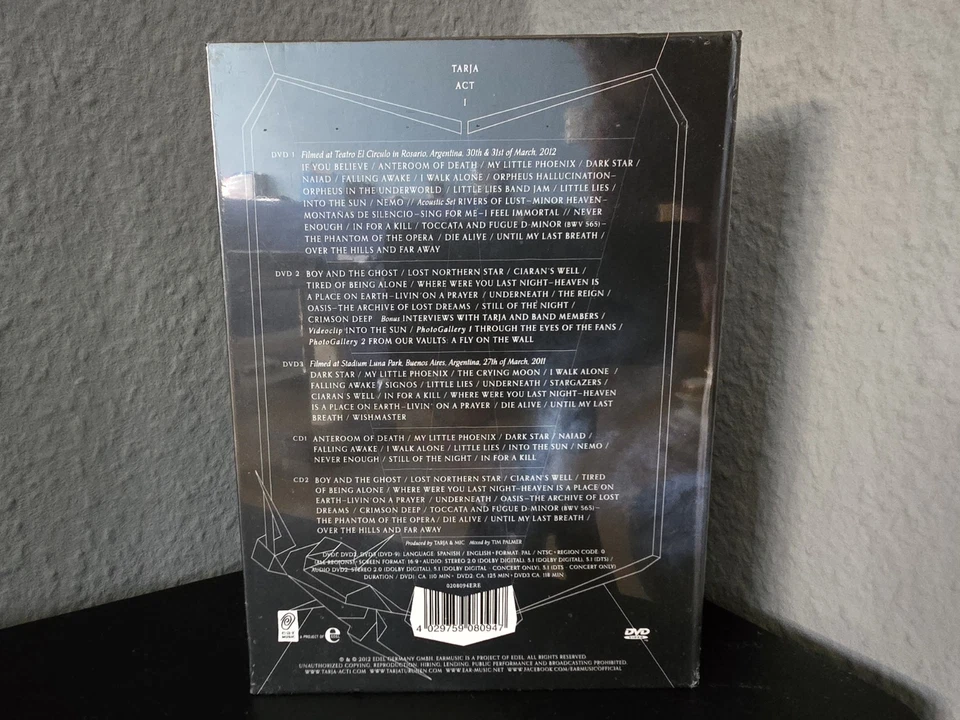 Tarja Turunen – Act 1 Mediabook – 3 DVD + 2 CD – Neu in OVP! - Bild 2 von 4