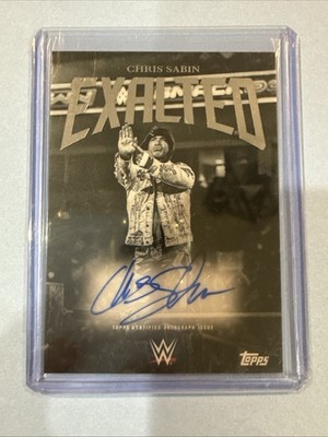 2025 Topps Exalted WWE Chris Sabin Black And White Signatures Auto BWS-CSN