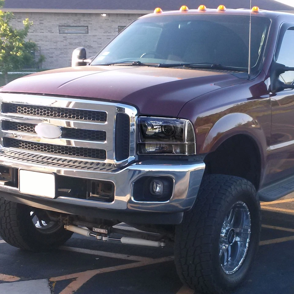 Fits 1999-2004 Ford F250 F350 F450 F550 2000-2004 Excursion Black Corner Lights Foto 2 de 4