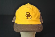 VTG SD San Diego Padres 80s Trucker Hat Small Medium MLB Baseball 126CL