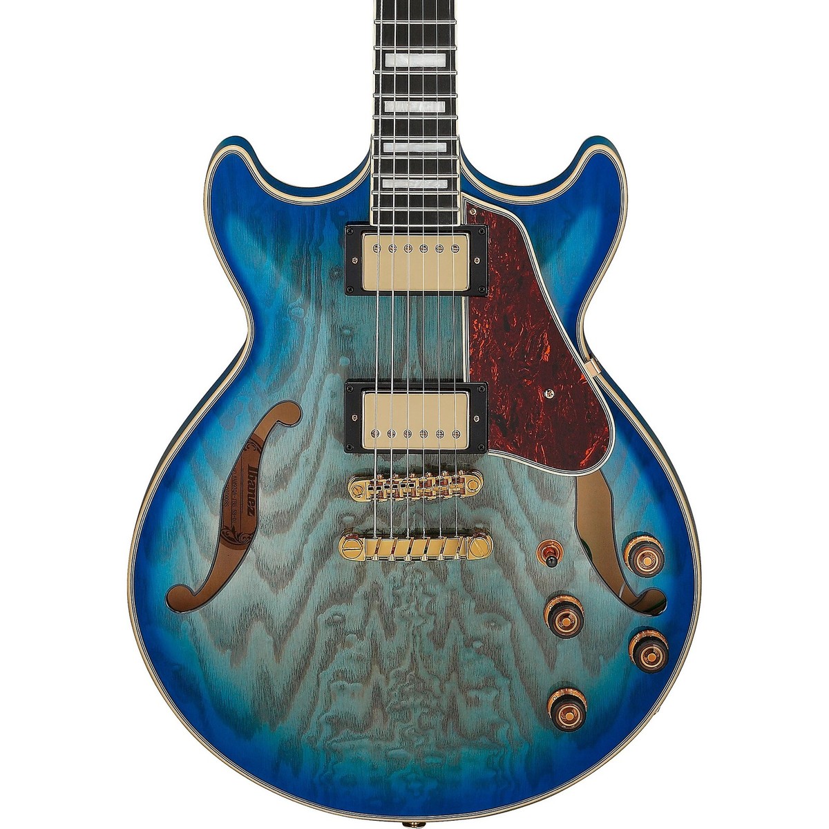 Ibanez AM93QA Artcore Exp Semi-Hollow Electric Guitar, Ebony, Jet