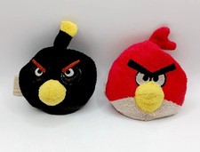 Commonwealth Angry Birds Mini Bean Bag Plush Red Black Bomb Lot