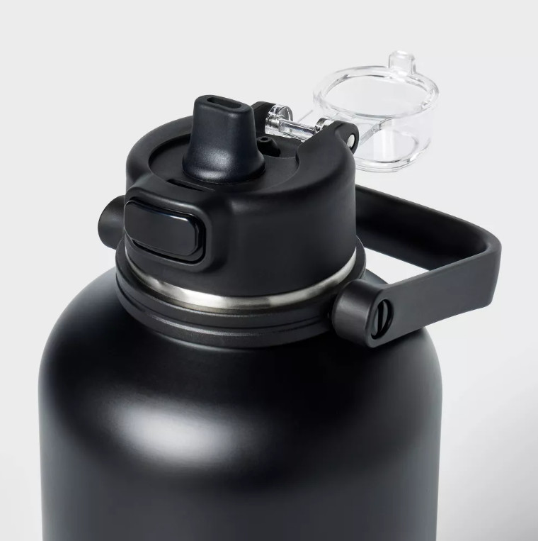 ALL IN MOTION&trade; 64OZ STAINLESS STEEL VACUUM INSULATED WATER BOTTLE - BLACK