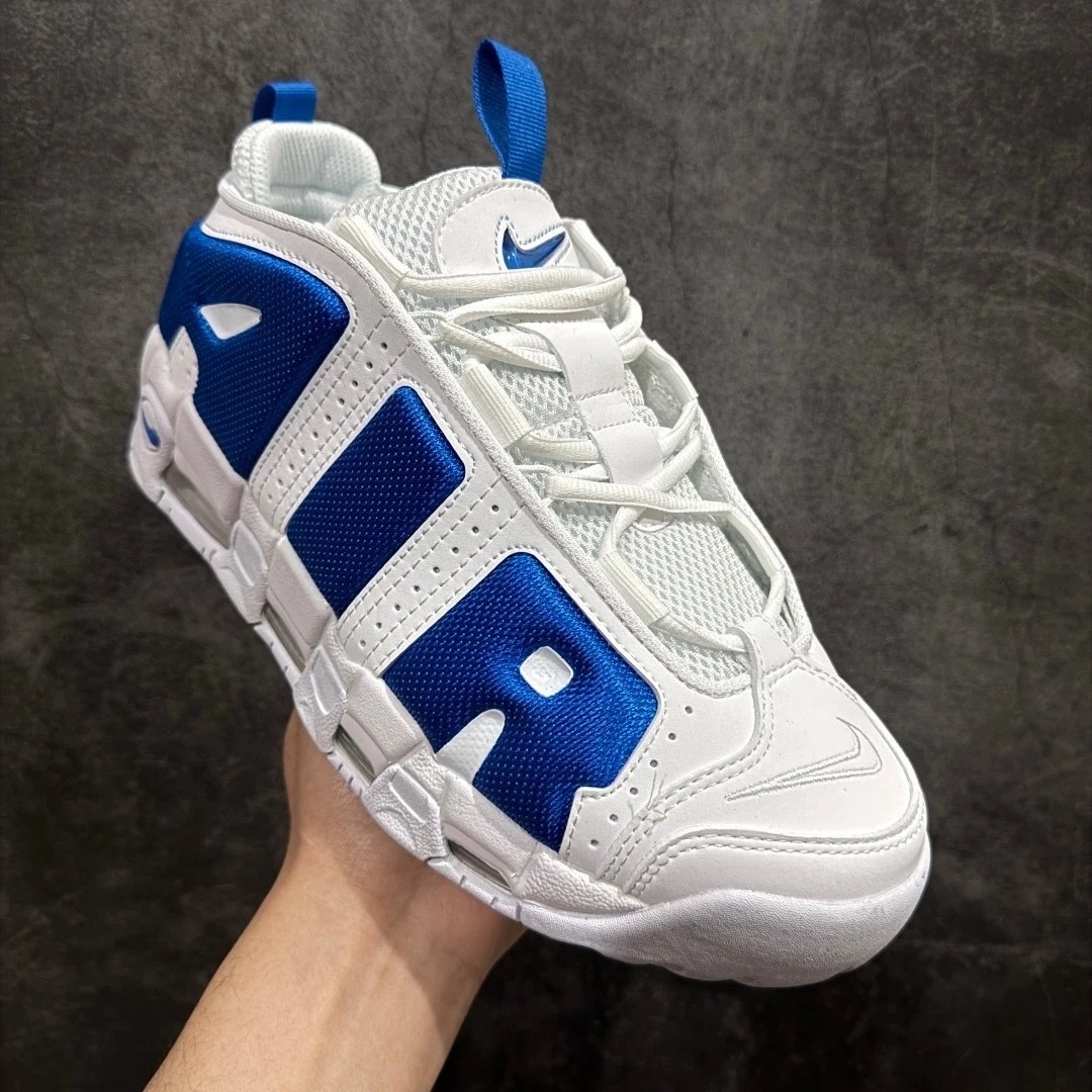 Nike Air More Uptempo White and blue combination Men's Shoes | eBay