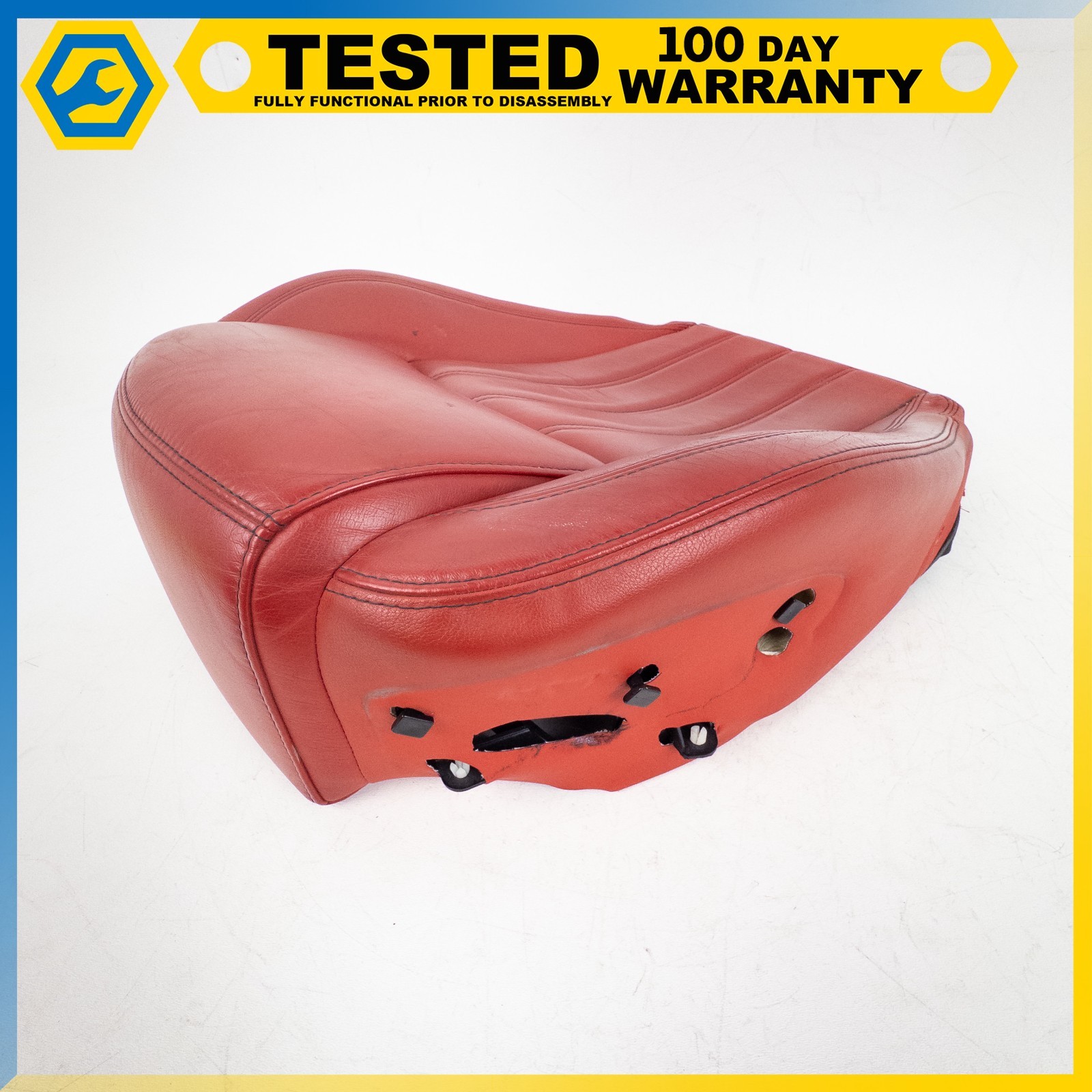 08-19 MASERATI GRANTURISMO FRONT LEFT SIDE LOWER BOTTOM SEAT CUSHION RED OEM