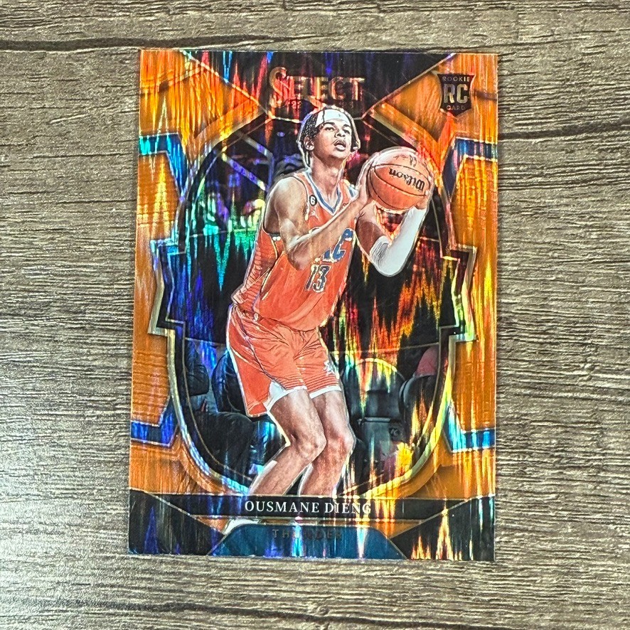 Ousmane Dieng #76 Orange Flash Prizm Concourse RC 2022-23 Panini Select (a)
