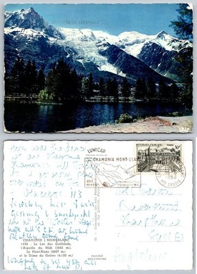 Vintage 1960 Chamonix Mont-Blanc Postcard - Le Lac des Gaillands Glacier View