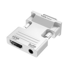 Female HDMI to Male VGA Adapter Converter w/Audio Cable Plug Play Laptop To TV.