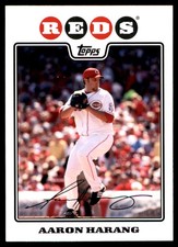 Aaron Harang 2008 Topps #424 Cincinnati Reds MLB READ FREE SHIPPING AutographDen