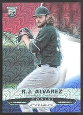 R.J. Alvarez 2015 Panini Prizm Red/White/Blue Mojo Prizm #199 RC Athletics
