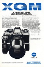 1982 Minolta XGM Camera: Not Using Your Camera Enough Vintage Print Ad