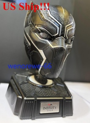 US!!! LED Bluetooth Base Bracket 1:1 Black Panther Helmet Wearable Cosplay Mask