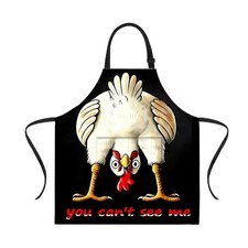 Apron for Women and Men with 2 Pockets,Funny Halloween Funny Chicken