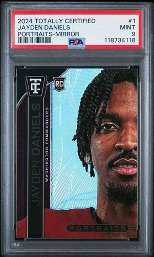 2024 Totally Certified – Jayden Daniels Portraits Mirror PSA 9 #1 Commanders