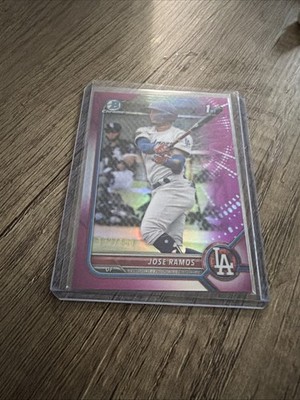 2022 Bowman Chrome Jose Ramos Fuchsia Refractor /199 BCP-129 Dodgers
