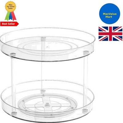 Lazy Susan Schrank Organizer, 2 Stück Lazy Susan Drehteller, klar Kühlschrank Turnta