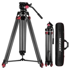 Professional 79/200cm Aluminum Alloy Video Tripod Stand with 360° Fluid Drag