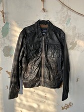 Armani Jeans Leather Jacket Men size M
