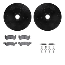 For Chevy Impala 71-76 Brake Kit eLINE Series Drilled & Slotted Front Brake Kit
