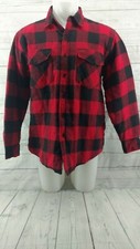 Vintage Dakota Red Flannel Jacket Size Medium Plaid Quilted Lining Hipster