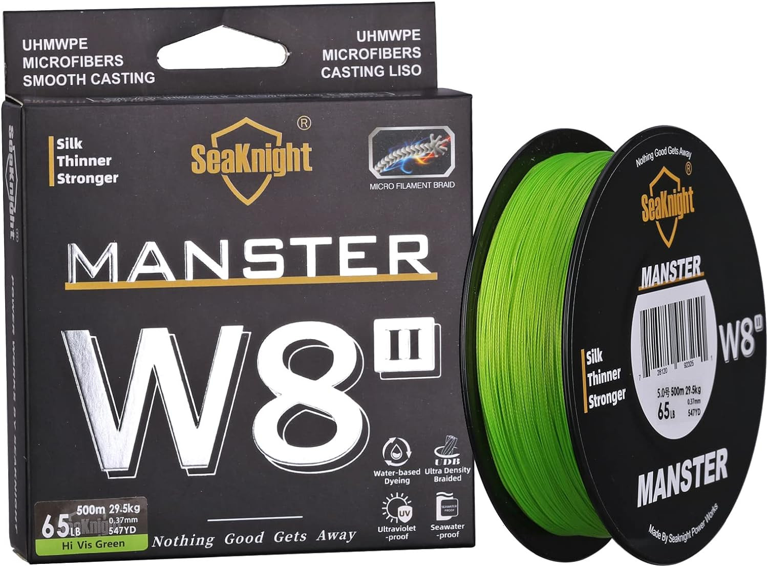 Fil tressé W8 II 8 brins pour lancers lointains et haute résistance à l'abrasion