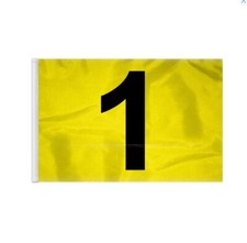AGAS MFG 14x20in Numbered Golf Flags with Tube Insert - Heavy Duty Putting Flags