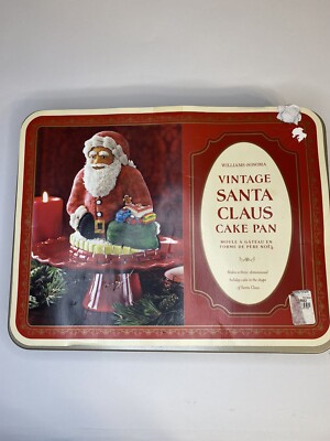 Nordic Ware Vtg-look Santa Claus Cake Pan Mold 3D Williams Sonoma Xmas 10 Cup 11