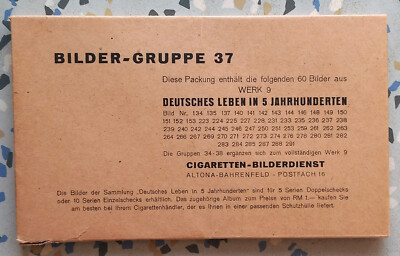 60 Collectible Images ''German Life in 5 Centuries BG-37 Cigarettes Picture Service