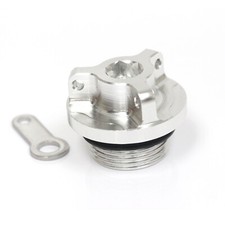 Tapa de llenado de aceite plateada CNC Racing para Yamaha YZF R7 2022 2023