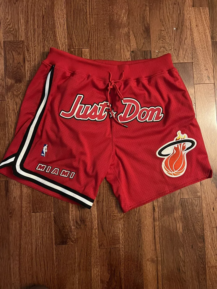 Miami Heat Just Don Shorts Size Large