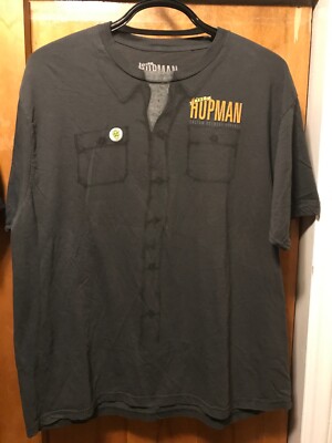 The HOPMAN CUSTOM BREWERY APPAREL ~ Men's XL ~ Faux Button Up ~ Beer T Shirt
