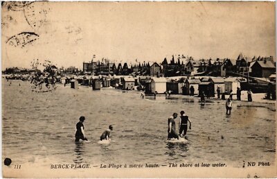 AK Berck-Plage La Plage bei Flut (1274439)