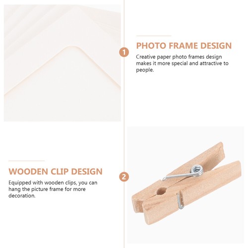 20 Pcs Creative Photo Wall Frame Hanging Paper Picture Frames Collage - Photo 3/12