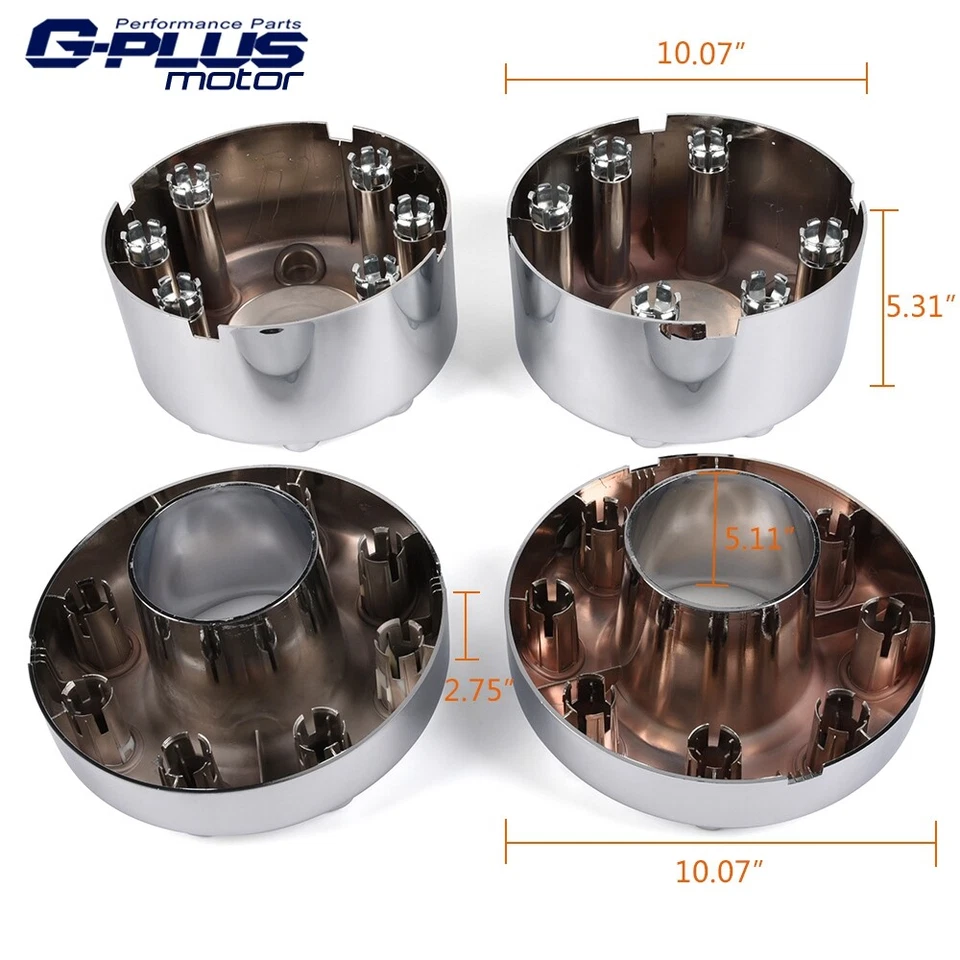 Juego de tapas centrales dobles 4x4 delanteras y traseras aptas para Ford F-350 F350 2005-2016 Foto 2 de 4