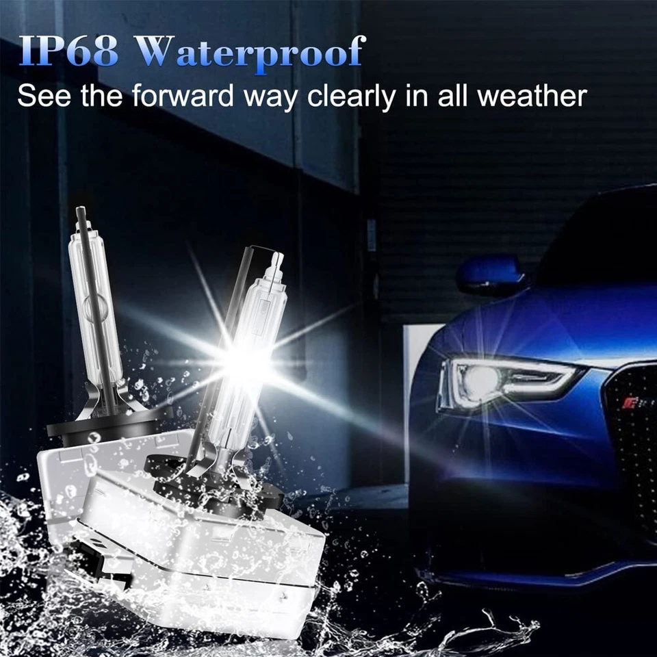 Juego de 2 bombillas de faros HID para Cadillac DTS 2006-2011 6000K D1S haz bajo y alto Foto 2 de 4