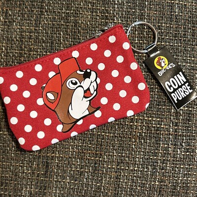 Buc-ee's Red Coin Purse- Keychain - Bucky Logo - New