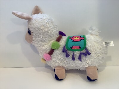 Hobby Lobby Plush Llama Alpaca with Blanket and Pom-Poms Stuffed Animal Soft Toy