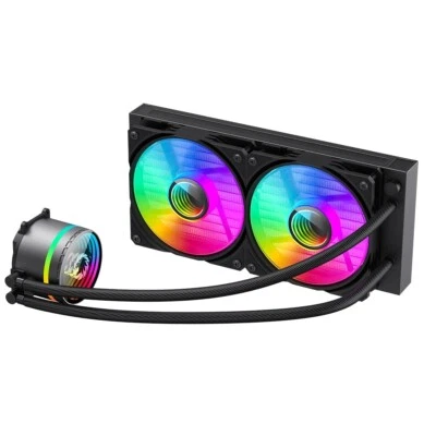 GAME MAX GameMax Iceburg 240mm AIO Water Cooler LED Fan CPU Liquid Cooling System PC Kit